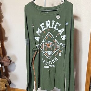 American Fighter Green Long Sleeve Tee